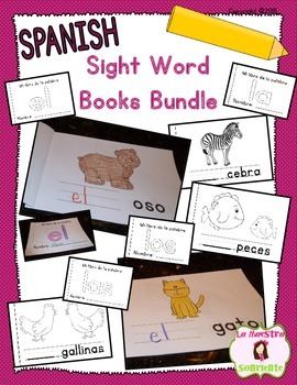 Preview of Sight Word Mini Books: BUNDLE of Sets 1-5 (Spanish)