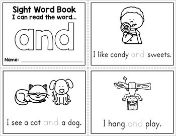 Sight Word Mini Books Free by Amanda s Little Learners TPT