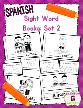 Preview of Sight Word Mini Books: Set 2 (Spanish)