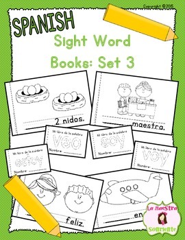 Preview of Sight Word Mini Books: Set 3 (Spanish)