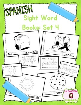 Preview of Sight Word Mini Books: Set 4 (Spanish)