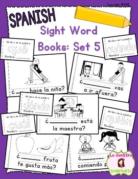 Preview of Sight Word Mini Books: Set 5 (Spanish)