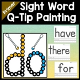 Sight Word Stations with Q-Tips and Paint {52 Words!}