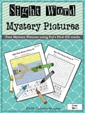 Sight Word Mystery Pictures - June Set 1