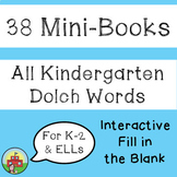 Kindergarten Sight Word Mini-Books BUNDLE for Beginning ELLs