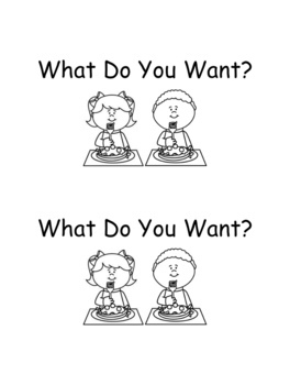 Preview of Sight Word OR, FOR, WANT book "What Do You Want?" Sight Word Book