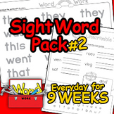 Word Work - Sight Word Fluency Review First Grade - Pack #2
