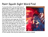 Sight Word Sensory Station - Paint Squish