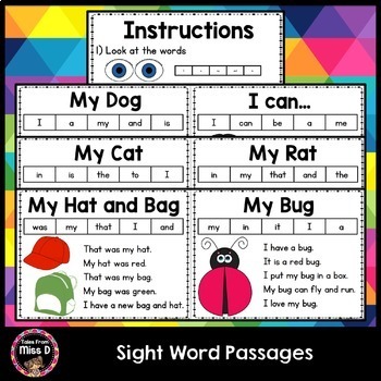 Preview of Sight Word Passages 