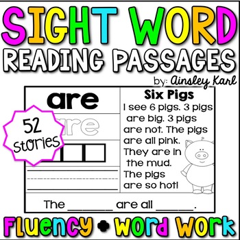 Preview of Sight Word Passages + Word Work - Beginning Readers
