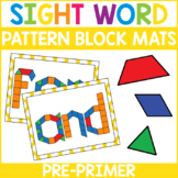 Sight Word Pattern Block Mats {Pre-Primer}