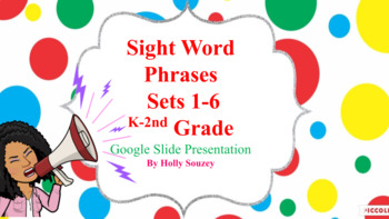 Preview of Sight Word Phrases Slideshow (6 Sets)