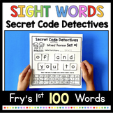 Kindergarten Sight Word Center Game - Secret Code Sight - 