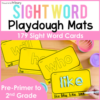 Preview of Sight Word Playdough Mats - Dolch Sight Word List Activities - Printing Practice
