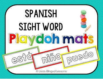 Preview of Sight Word Playdoh Mats for Kindergarten & First Grade (Spanish Version)