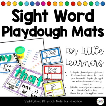 Preview of Sight Word Playdough Mats Editable | Decodable Sentence Play-Doh