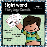 Sight Word Game and Playing Cards Dolch Pre-Primer Words