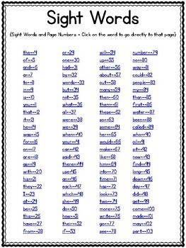 Sight Word Poems First 100 Sight Words by Jodi Southard | TpT