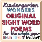 Sight Word Poems (Wonders Kindergarten Sight Words)