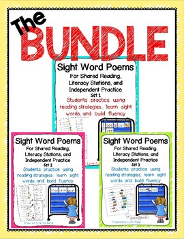 Preview of Sight Word Poems for Shared Reading and Literacy Stations - The BUNDLE