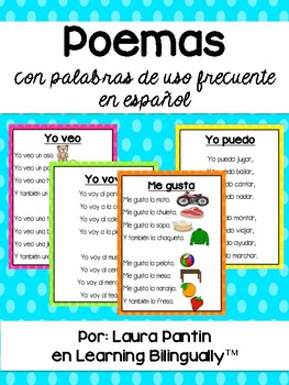 Preview of Sight Word Poems in Spanish