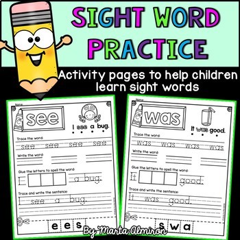 Sight Word Practice {VOLUME 1} by Marta Almiron - Tweets From Kindergarten