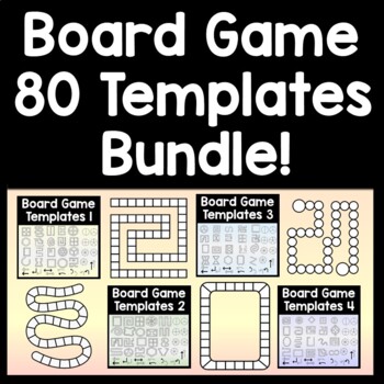 Preview of Blank Game Board Template Bundle + Spinners & Arrows {80 Game Boards!}