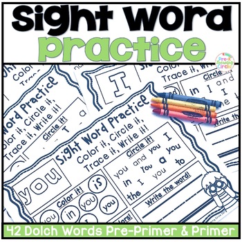Preview of Sight Word Daily Practice