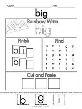 kindergarten sight word activities no prep 88 sight words tpt