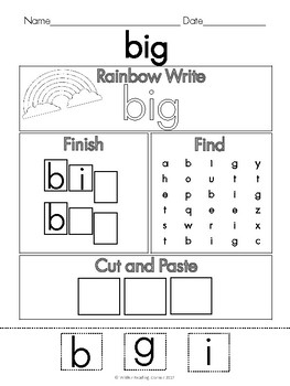 Kindergarten Sight Word Activities - NO PREP  88 Sight Words  | TpT