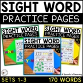 Sight Word Practice Worksheets | Sight Word Practice Pages