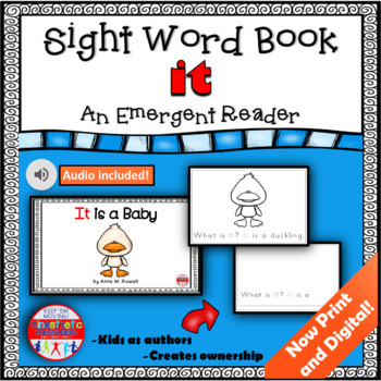 Preview of Sight Word Practice Book for the High Frequency Word IT Print and Digital