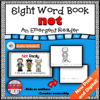 Preview of Sight Word Practice Book for the High Frequency Word NOT Print and Digital