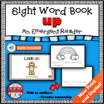 Preview of Sight Word Practice Book for the High Frequency Word UP Print and Digital