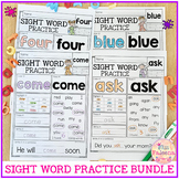 Sight Word Practice Bundle | Print & Digital | Google Slid