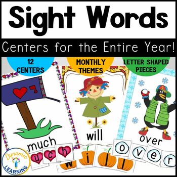 Preview of Sight Word Practice Centers For the Entire Year
