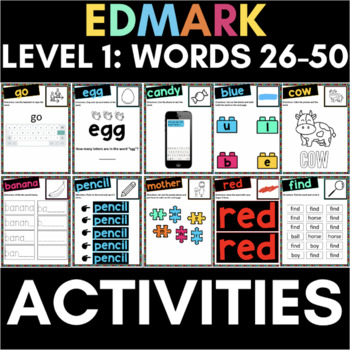 Preview of Sight Word Practice Edmark Level 1: SET 2