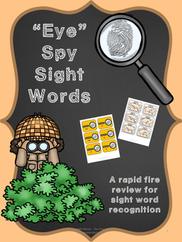 Preview of Sight Word Game- "Eye" Spy Sight Words