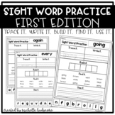 Sight Word Practice FIRST (Trace it. Write it. Build it. F