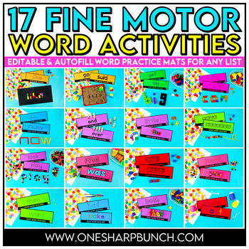 Preview of Sight Word Practice | Fine Motor Sight Word Activities | Word Work Center