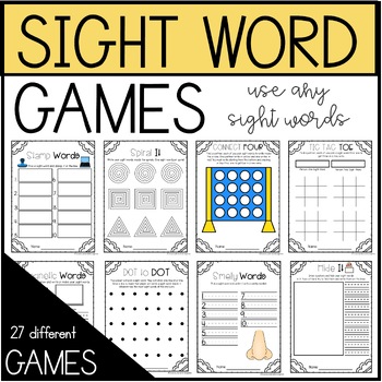 Preview of Sight Word Practice Games