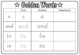 Sight Word Practice - Golden Words