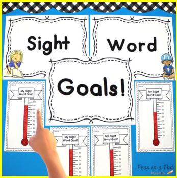 Preview of Sight Word Practice High Frequency Words Bulletin Board Goals Fry Words Trackers