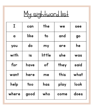 Sight Word Practice Journal by Miss Picone Teaching Primary | TpT