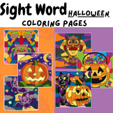 Sight Word Practice Mystery Coloring Pages Halloween Activities