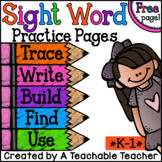 Sight Word Practice Pages {FREEBIE}