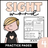Sight Word Practice Pages - Part 4