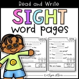 Sight Word Practice Pages - Read and Write