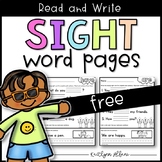 FREE Sight Word Practice Pages - Read and Write