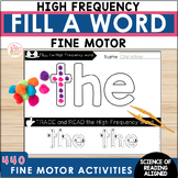 Fill a High Frequency Heart Word Fine Motor - Sight word practice